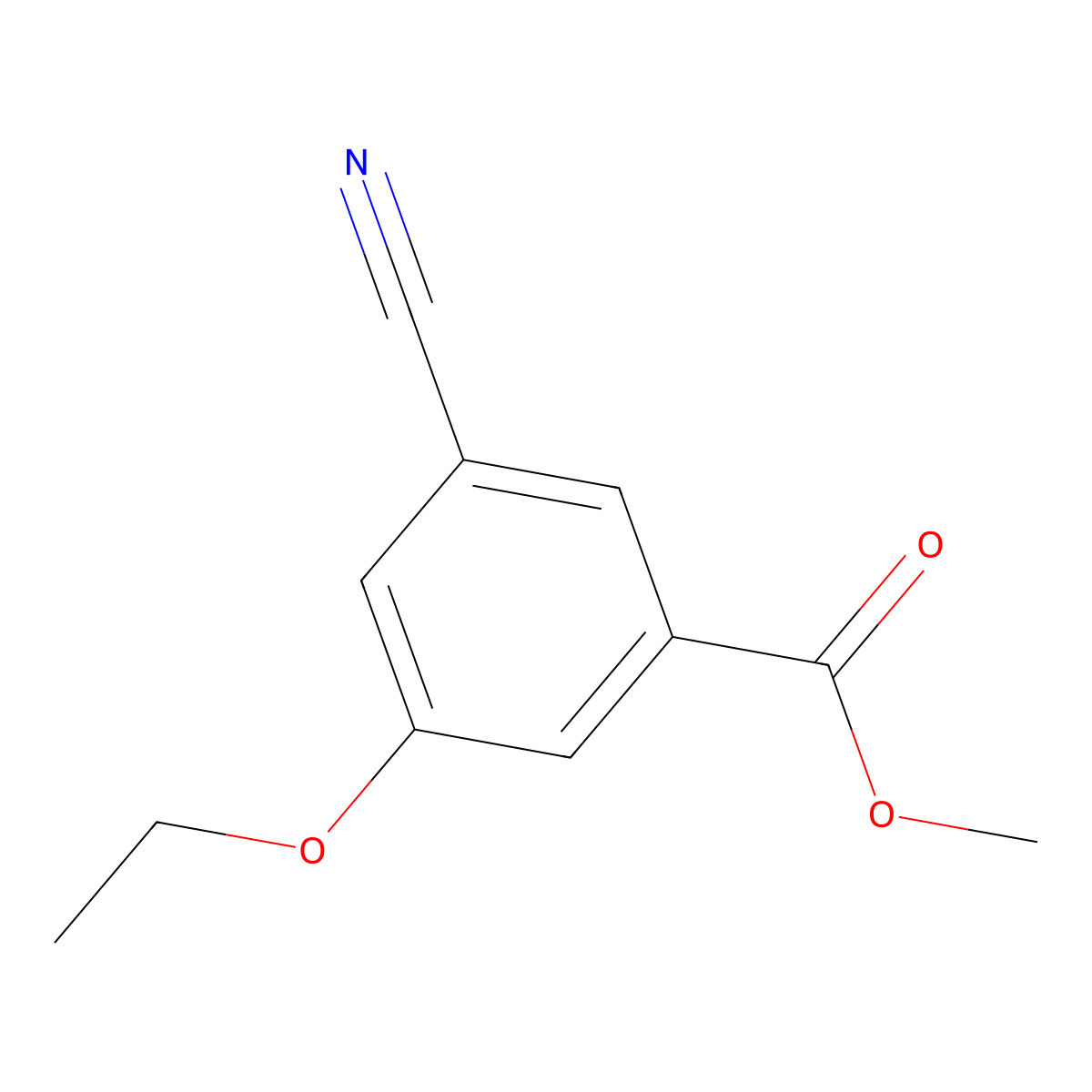 Methyl 3-cyano-5-ethoxybenzoate molecular structure, CAS 453565-86-1
