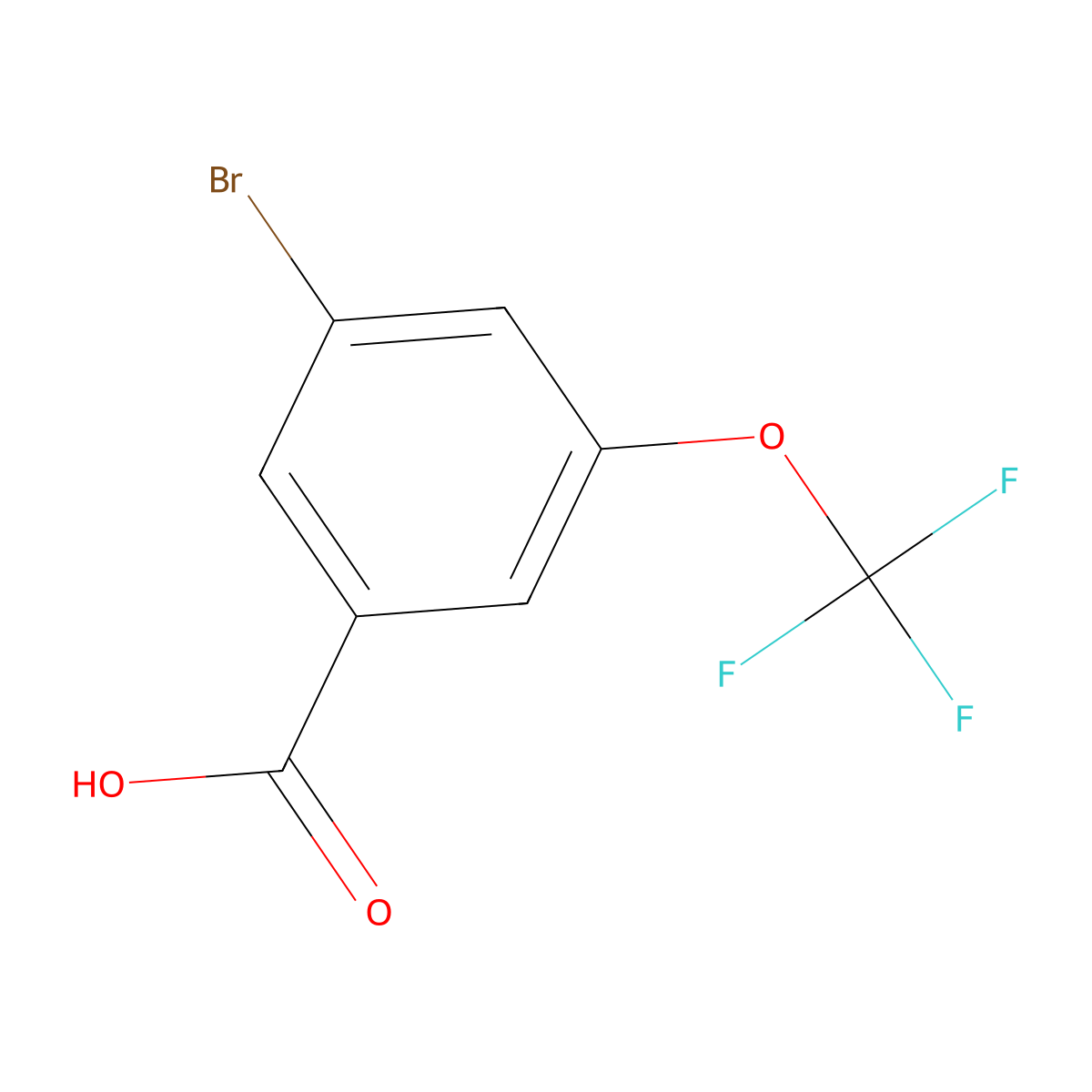3-Bromo-5-(trifluoromethoxy)benzoic acid molecular structure, CAS 453565-90-7