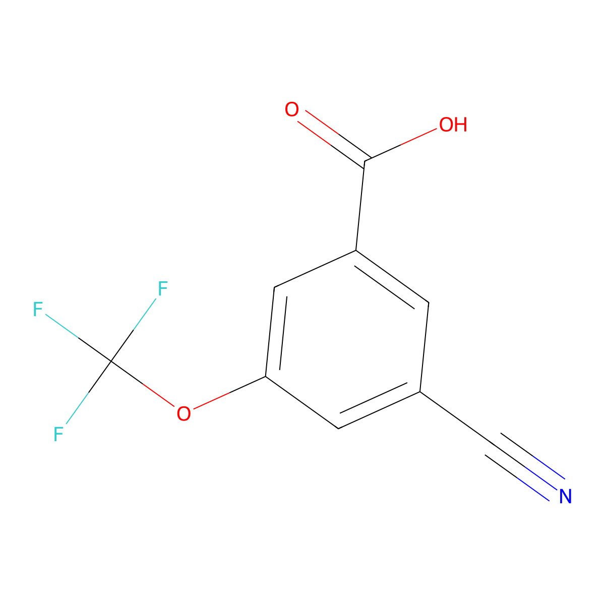 3-Cyano-5-(trifluoromethoxy)benzoic acid molecular structure, CAS 453565-91-8