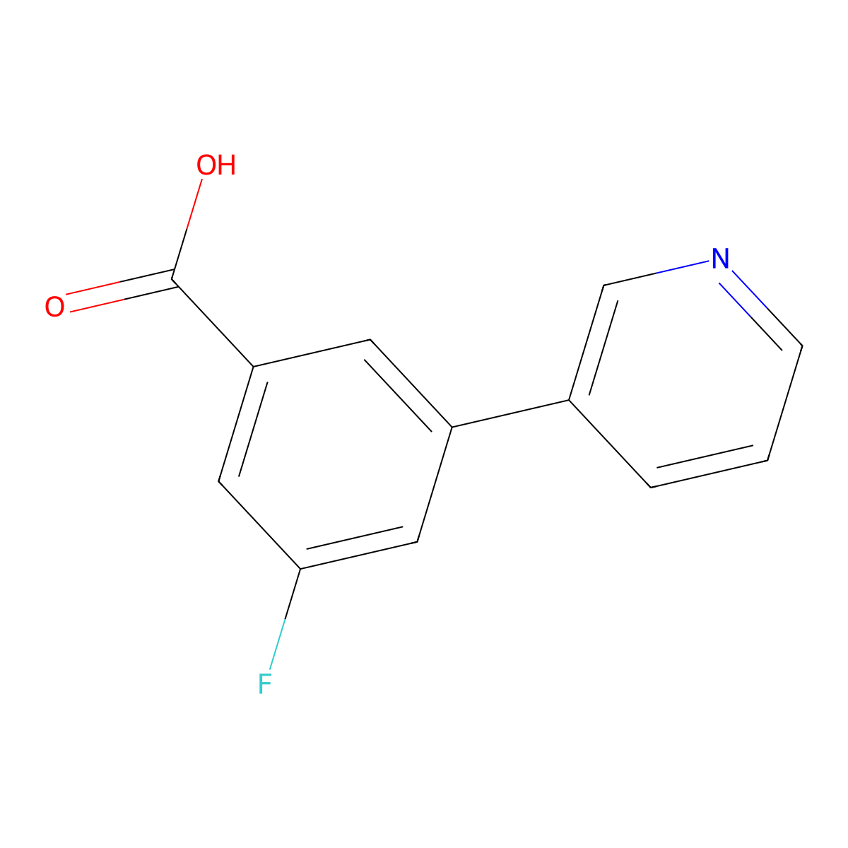 3-Fluoro-5-(pyridin-3-yl)benzoic Acid molecular structure, CAS 453565-93-0