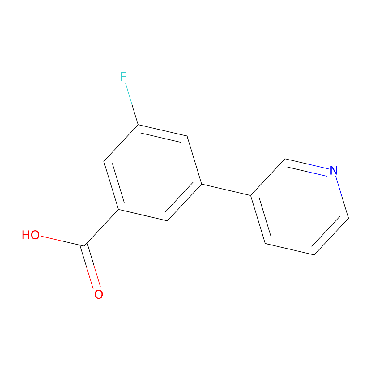 3-Fluoro-5-(pyridin-3-yl)benzoic Acid molecular structure, CAS 453565-93-0