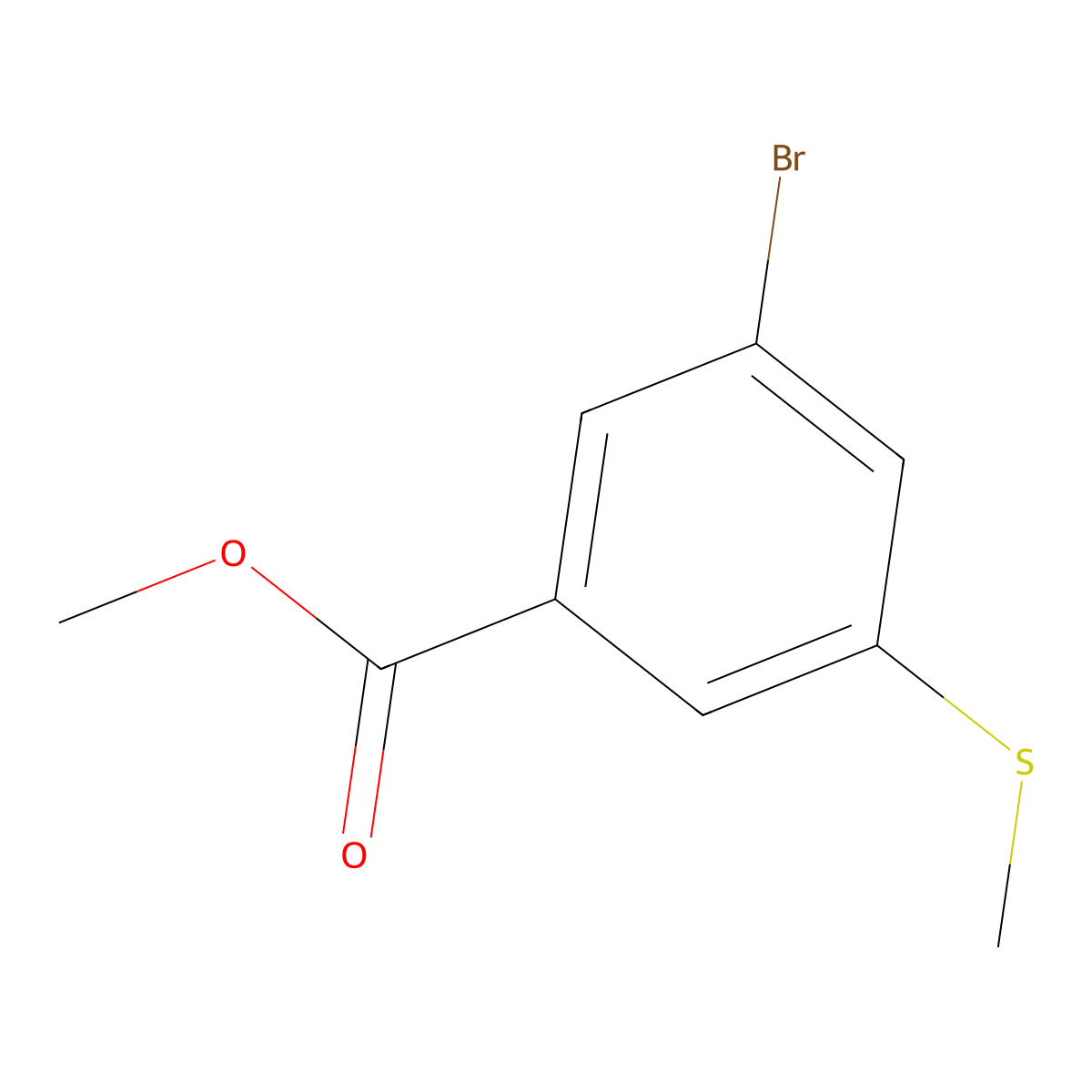 Methyl 3-bromo-5-(methylthio)benzoate molecular structure, CAS 453566-01-3
