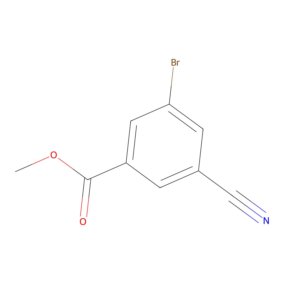 Methyl 3-bromo-5-cyanobenzoate molecular structure, CAS 453566-15-9