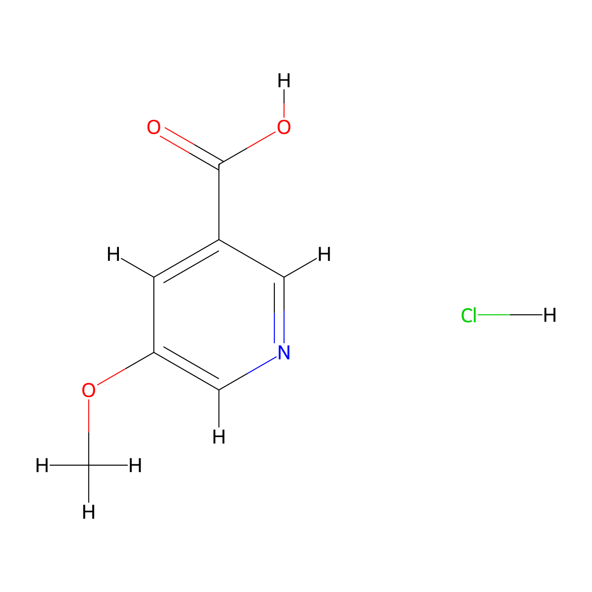 5-Methoxypyridine-3-carboxylic acid hydrochloride molecular structure, CAS 453566-45-5