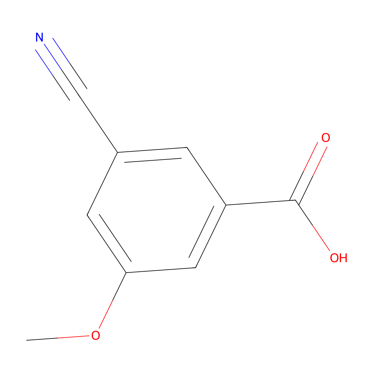 3-Cyano-5-methoxybenzoic acid molecular structure, CAS 453566-61-5