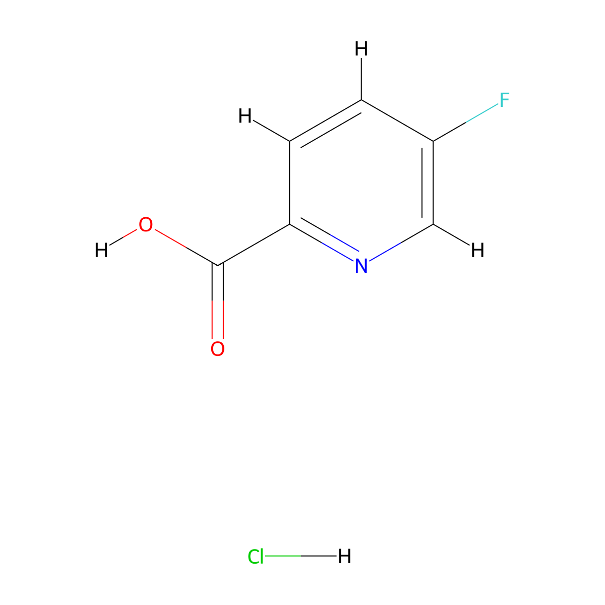 5-Fluoropyridine-2-carboxylic acid hydrochloride molecular structure, CAS 453566-94-4