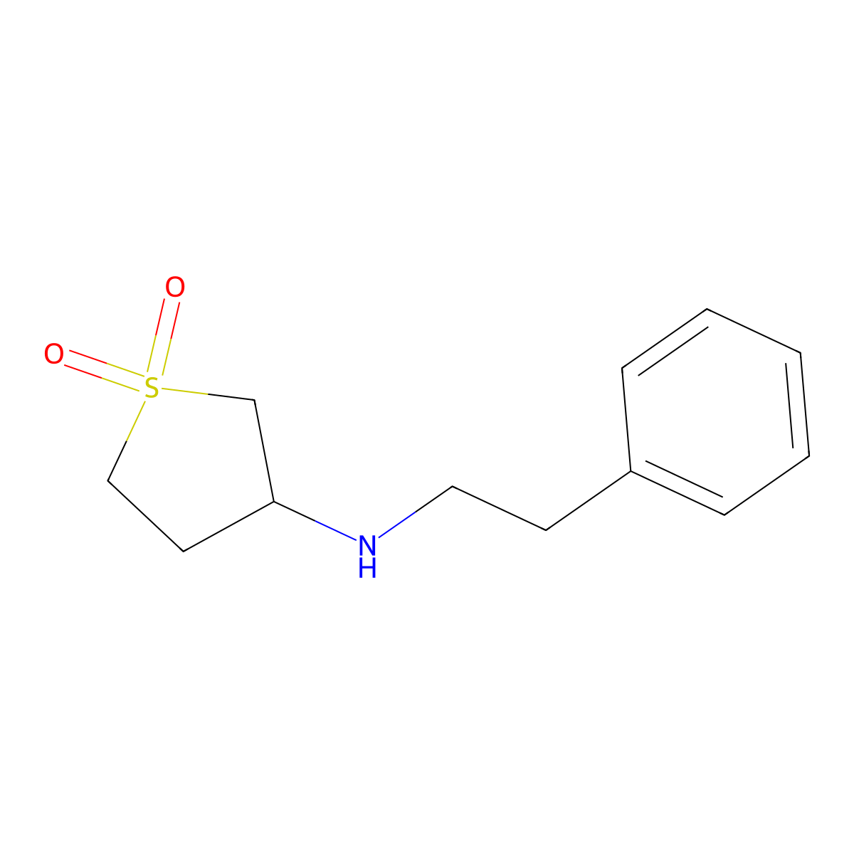 3-(Phenethylamino)tetrahydrothiophene 1,1-dioxide molecular structure, CAS 453576-58-4