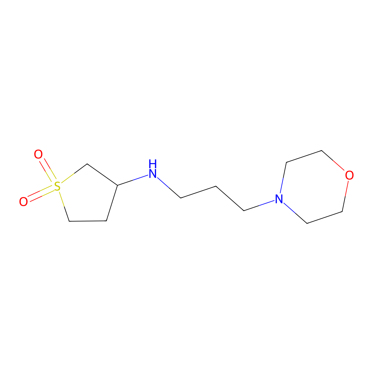 (1,1-Dioxo-tetrahydro-1lambda*6*-thiophen-3-yl)-(3-morpholin-4-yl-propyl)-amine molecular structure, CAS 453576-81-3