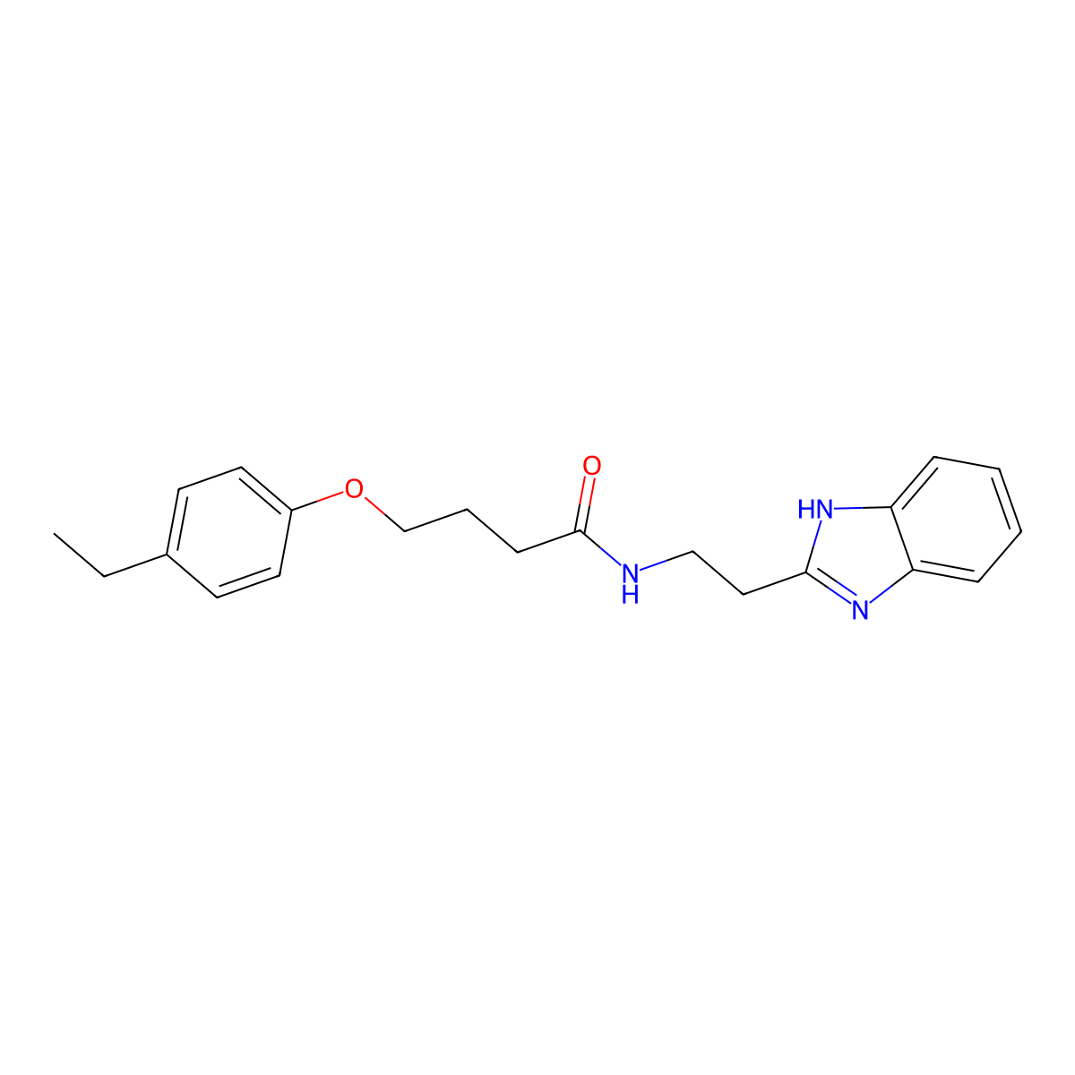 N-[2-(1H-benzimidazol-2-yl)ethyl]-4-(4-ethylphenoxy)butanamide molecular structure, CAS 453583-42-1