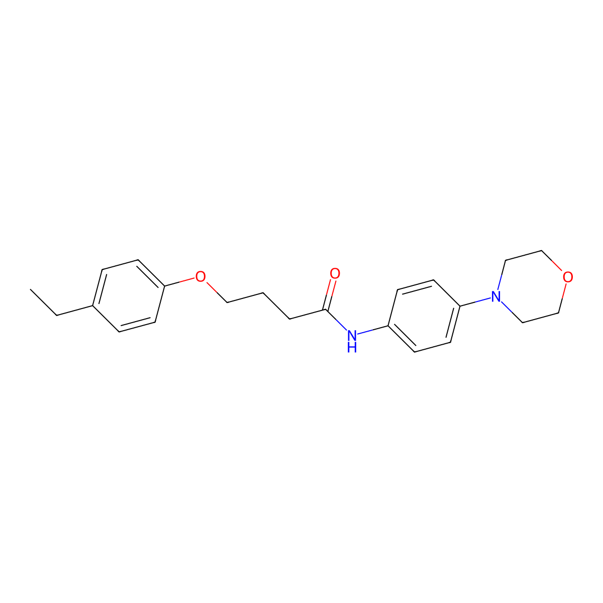 4-(4-ethylphenoxy)-N-(4-morpholin-4-ylphenyl)butanamide molecular structure, CAS 453584-34-4