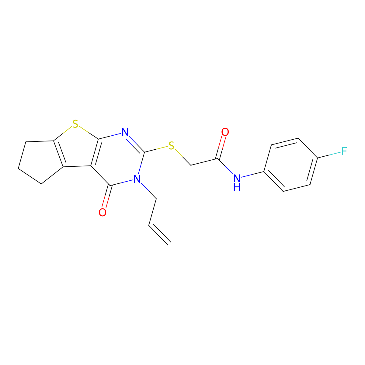 C20H18FN3O2S2 molecular structure, CAS 453584-85-5