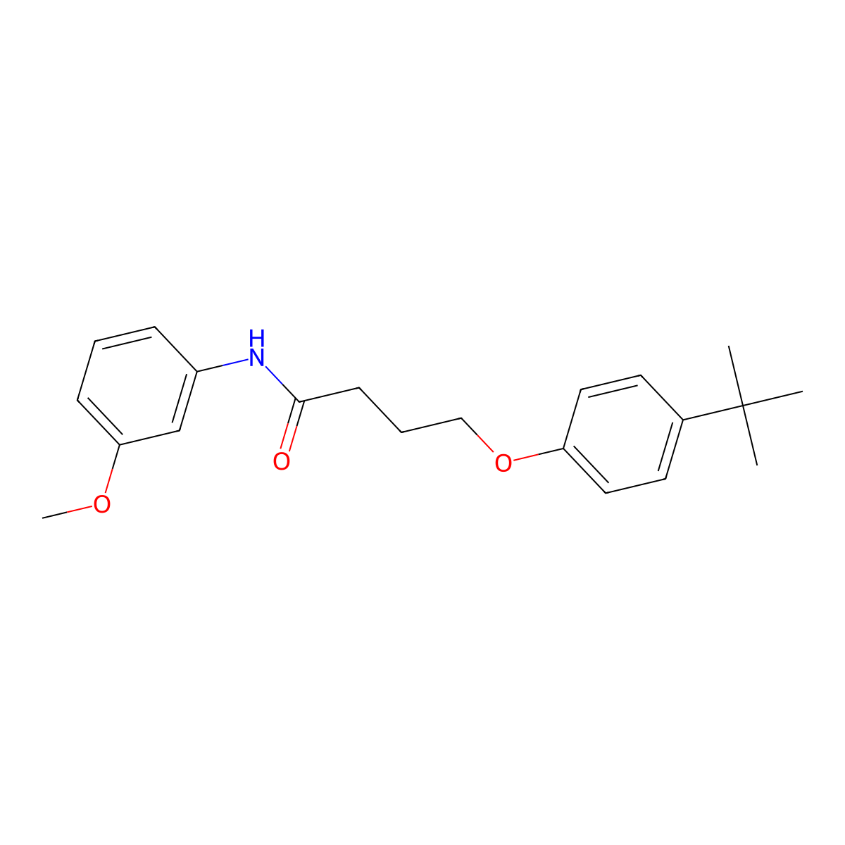 4-(4-tert-butylphenoxy)-N-(3-methoxyphenyl)butanamide molecular structure, CAS 453584-88-8
