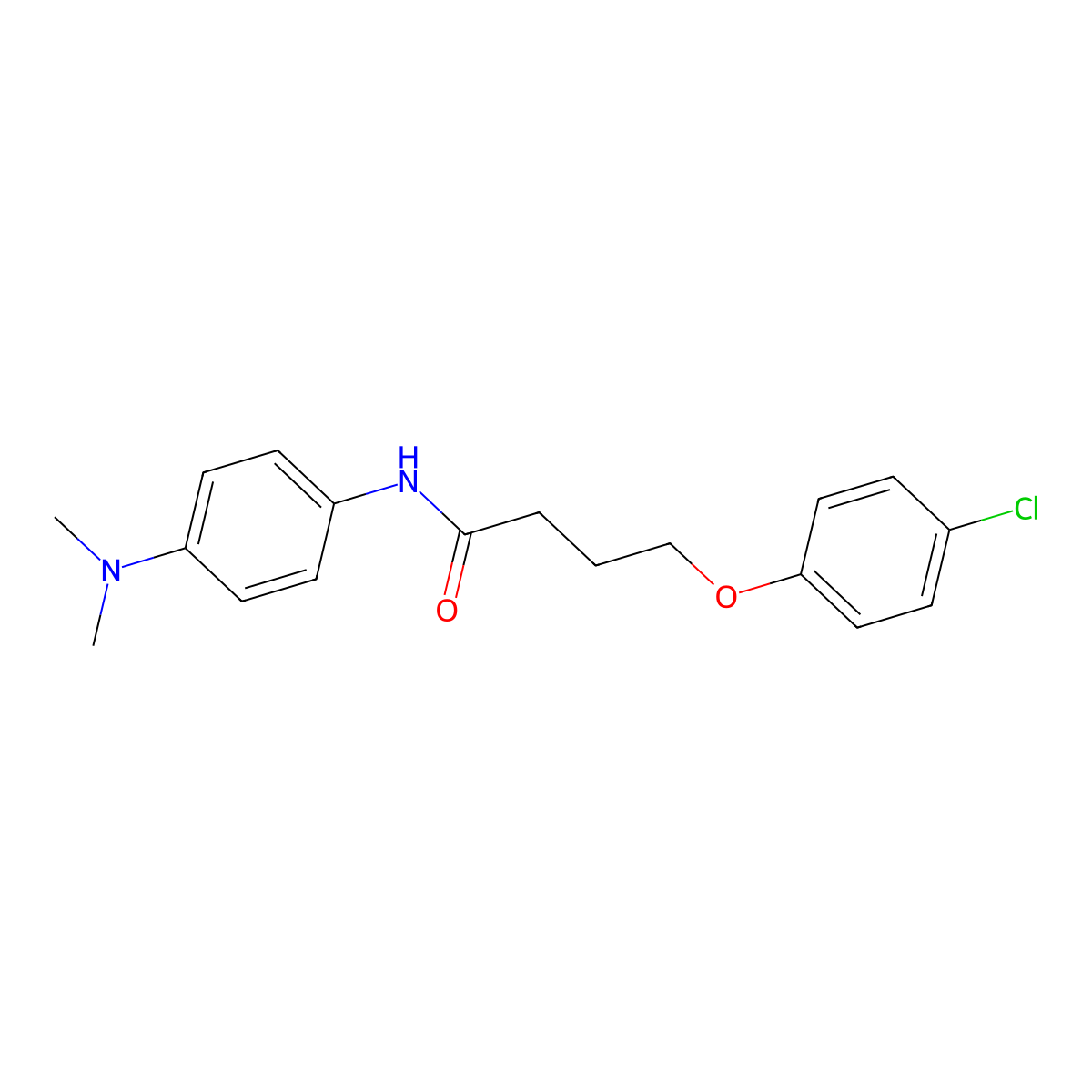 4-(4-chlorophenoxy)-N-[4-(dimethylamino)phenyl]butanamide molecular structure, CAS 453587-26-3