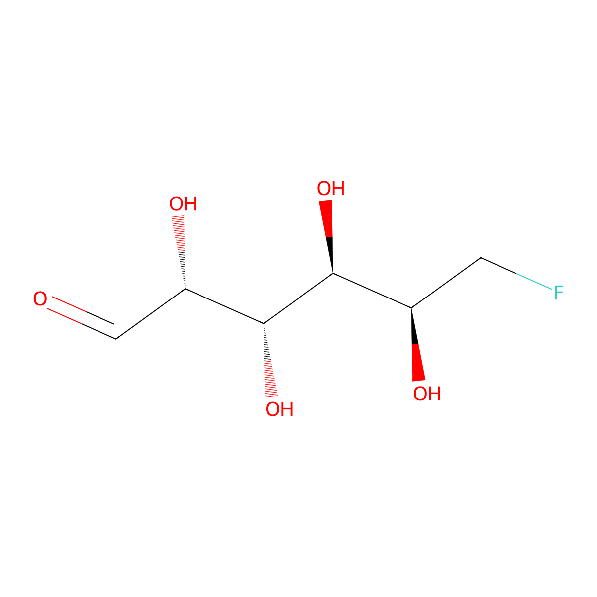 6-Deoxy-6-fluorogalactose molecular structure, CAS 4536-07-6