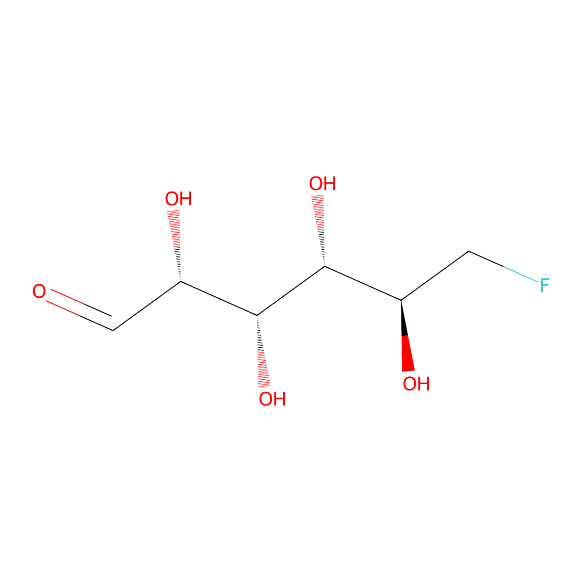 6-Deoxy-6-fluoro-D-glucose molecular structure, CAS 4536-08-7