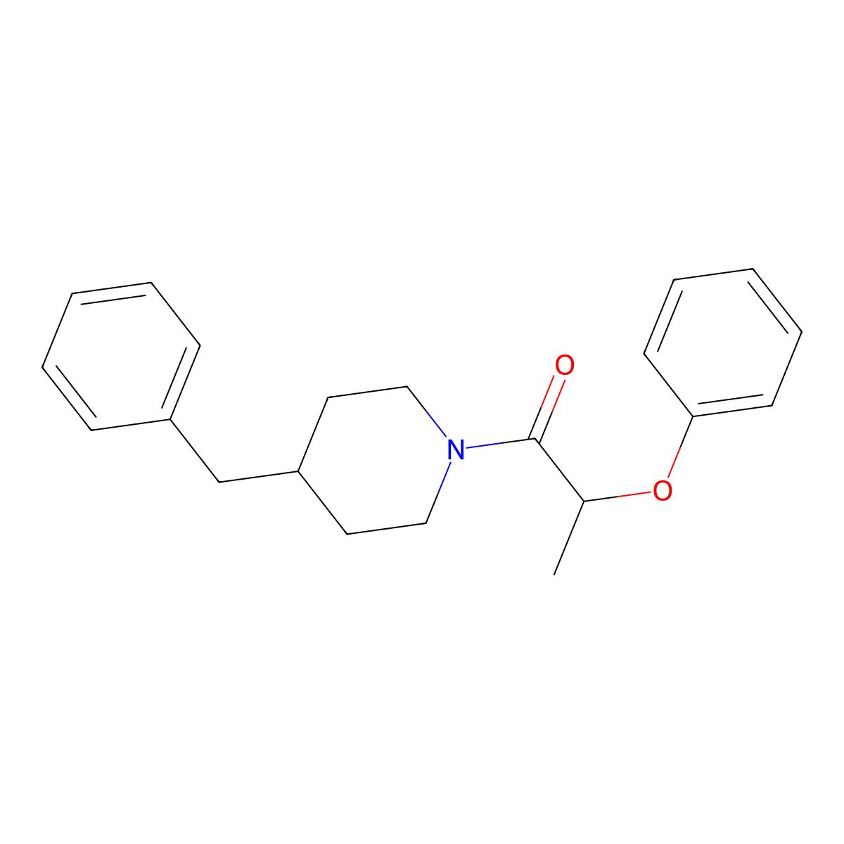 1-(4-Benzylpiperidin-1-yl)-2-phenoxypropan-1-one molecular structure, CAS 4536-68-9
