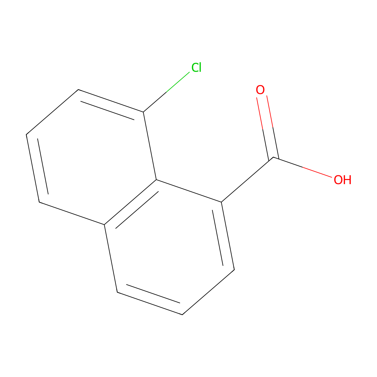 1-Naphthoic acid, 8-chloro- molecular structure, CAS 4537-00-2