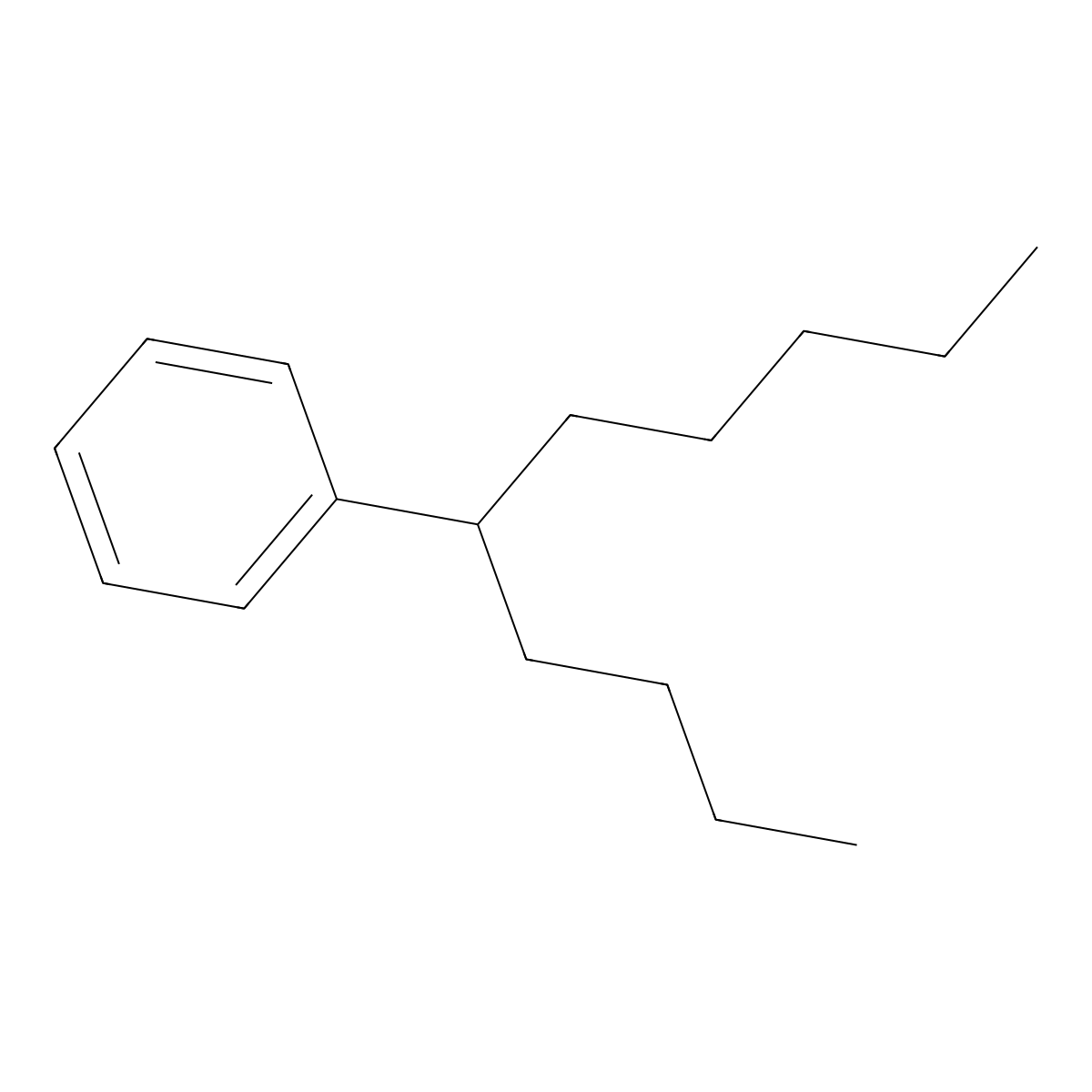Benzene, (1-butylhexyl)- molecular structure, CAS 4537-11-5