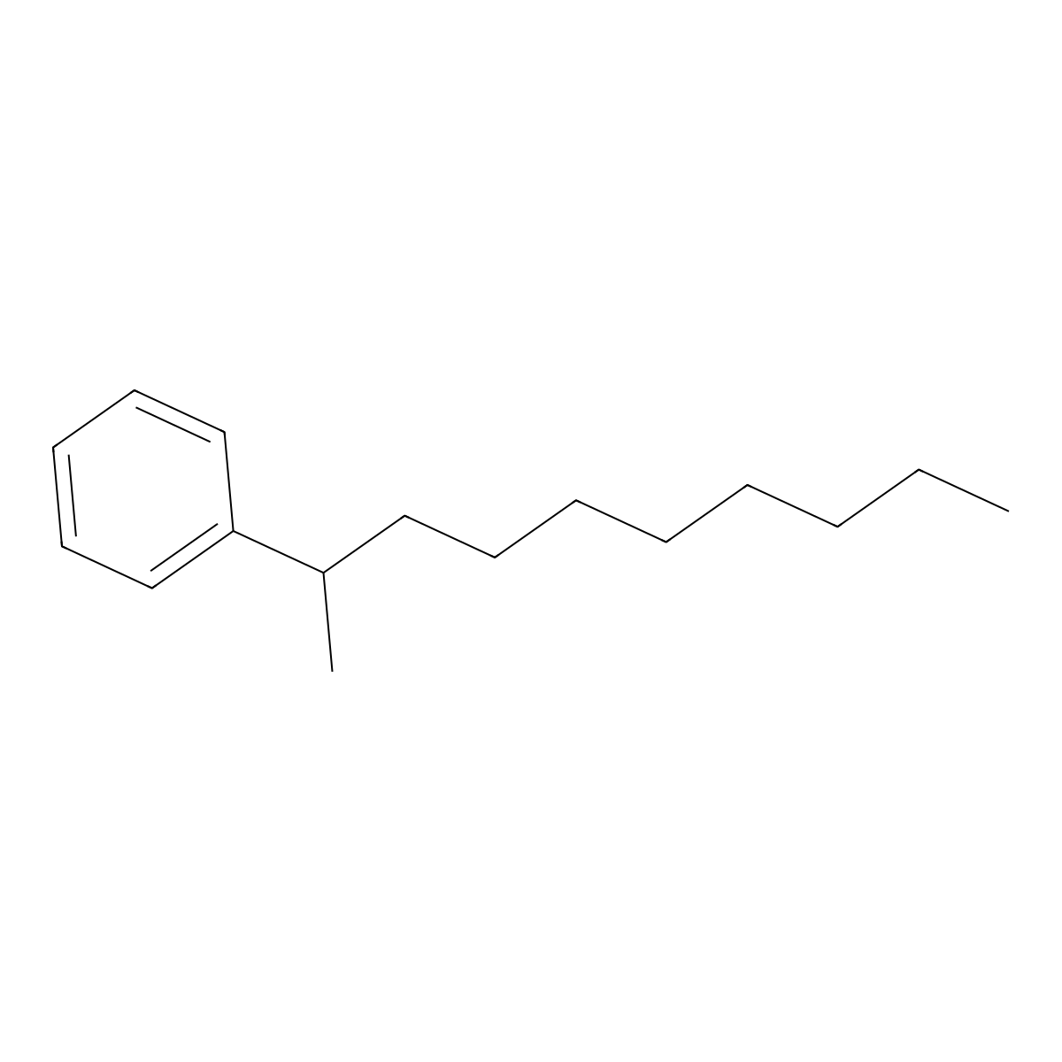Benzene, (1-methylnonyl)- molecular structure, CAS 4537-13-7