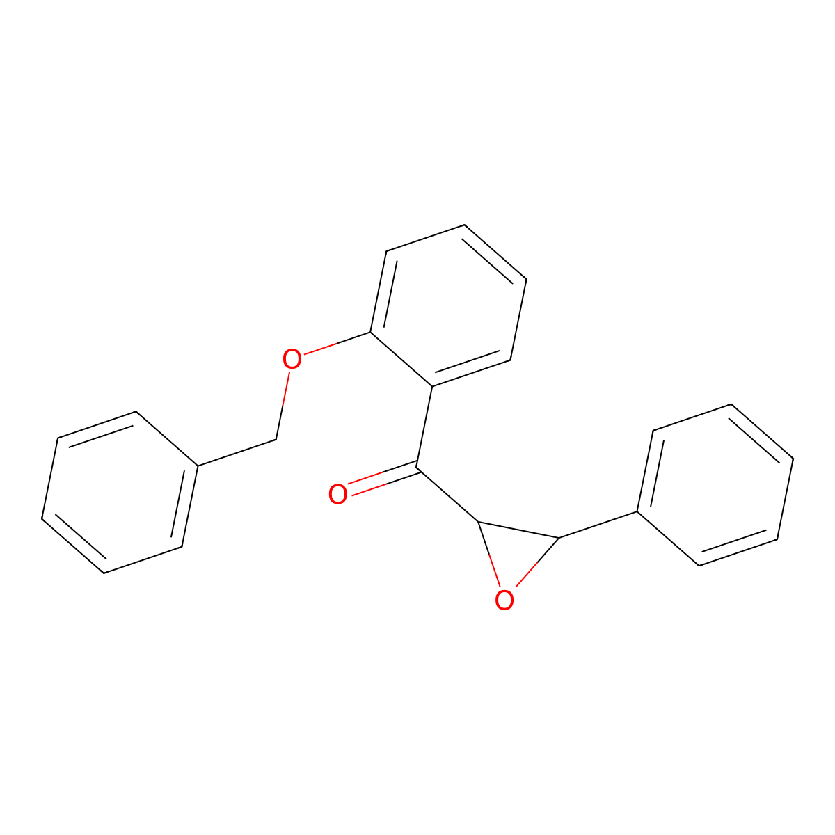 (2-(Benzyloxy)phenyl)(3-phenyloxiran-2-yl)methanone molecular structure, CAS 4537-39-7
