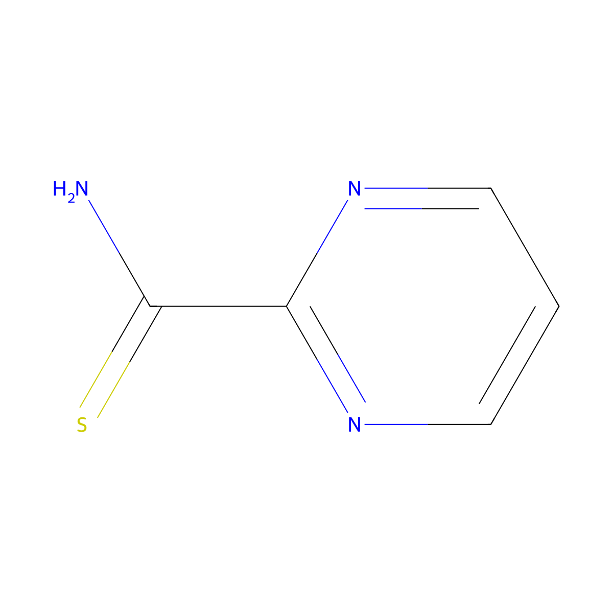 Pyrimidine-2-carbothioamide molecular structure, CAS 4537-73-9