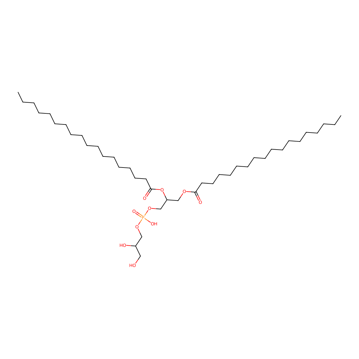 Distearoylphosphatidylglycerol molecular structure, CAS 4537-78-4
