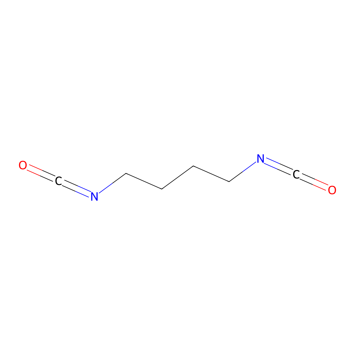Butane, 1,4-diisocyanato- molecular structure, CAS 4538-37-8