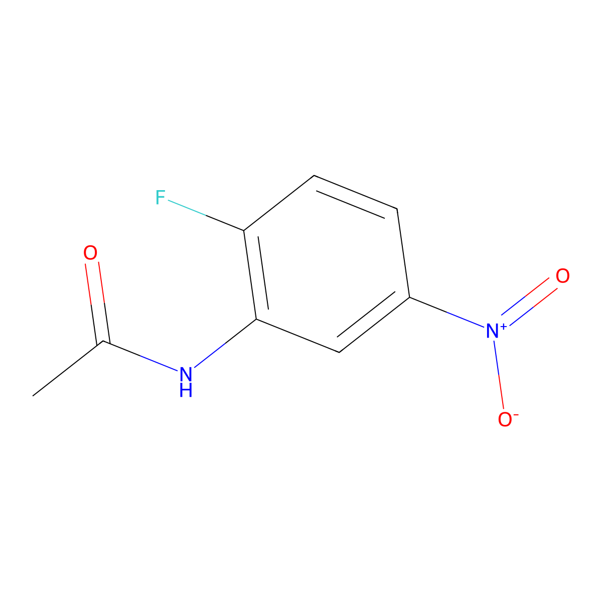 N-(2-Fluoro-5-nitrophenyl)acetamide molecular structure, CAS 454-07-9