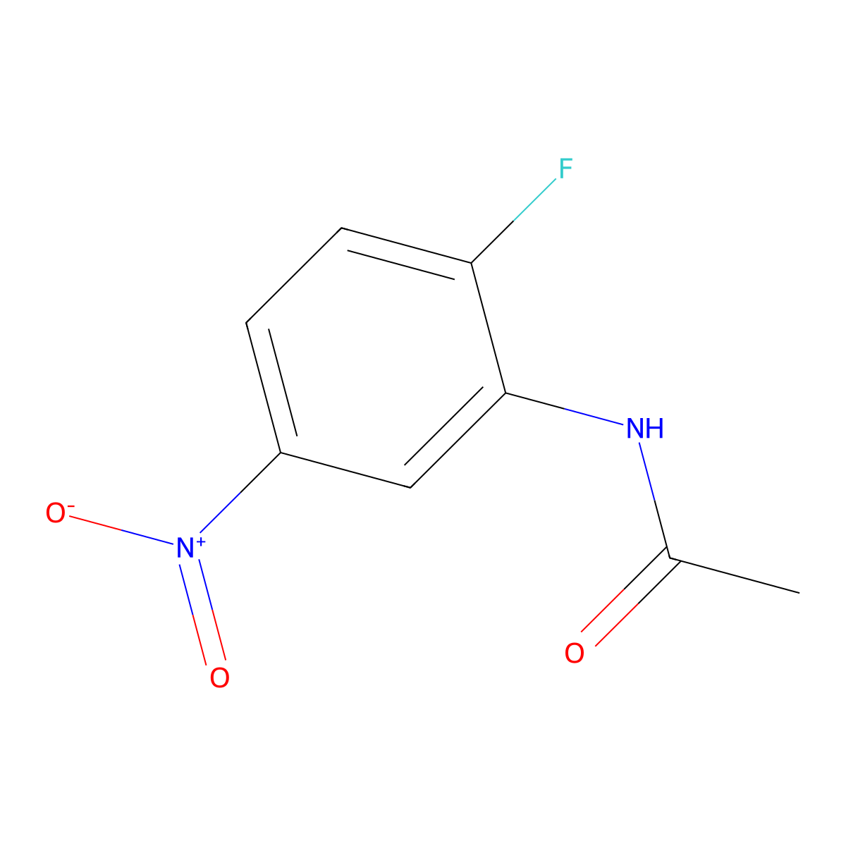 N-(2-Fluoro-5-nitrophenyl)acetamide molecular structure, CAS 454-07-9
