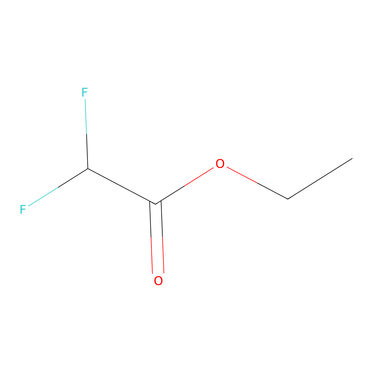 Ethyl difluoroacetate molecular structure, CAS 454-31-9
