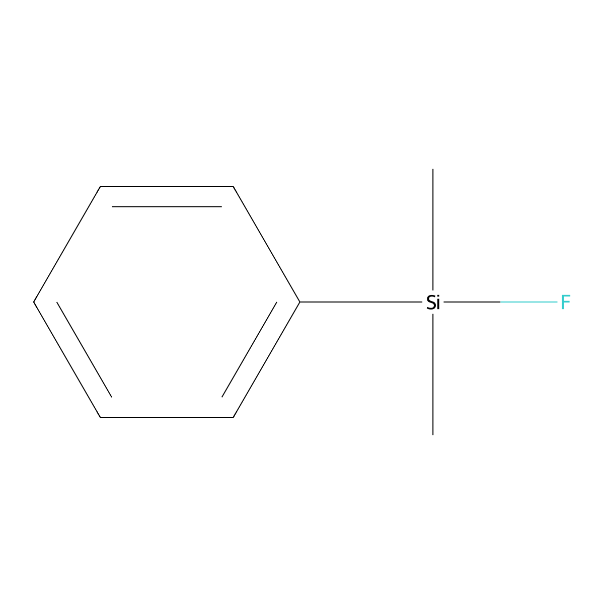 Dimethylphenylfluorosilane molecular structure, CAS 454-57-9