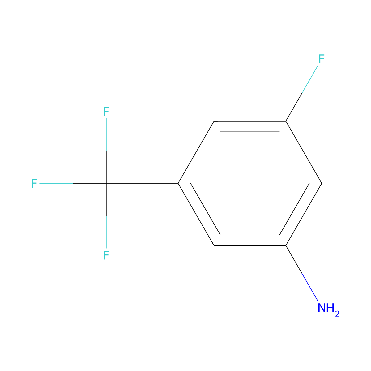 3-Amino-5-fluorobenzotrifluoride molecular structure, CAS 454-67-1