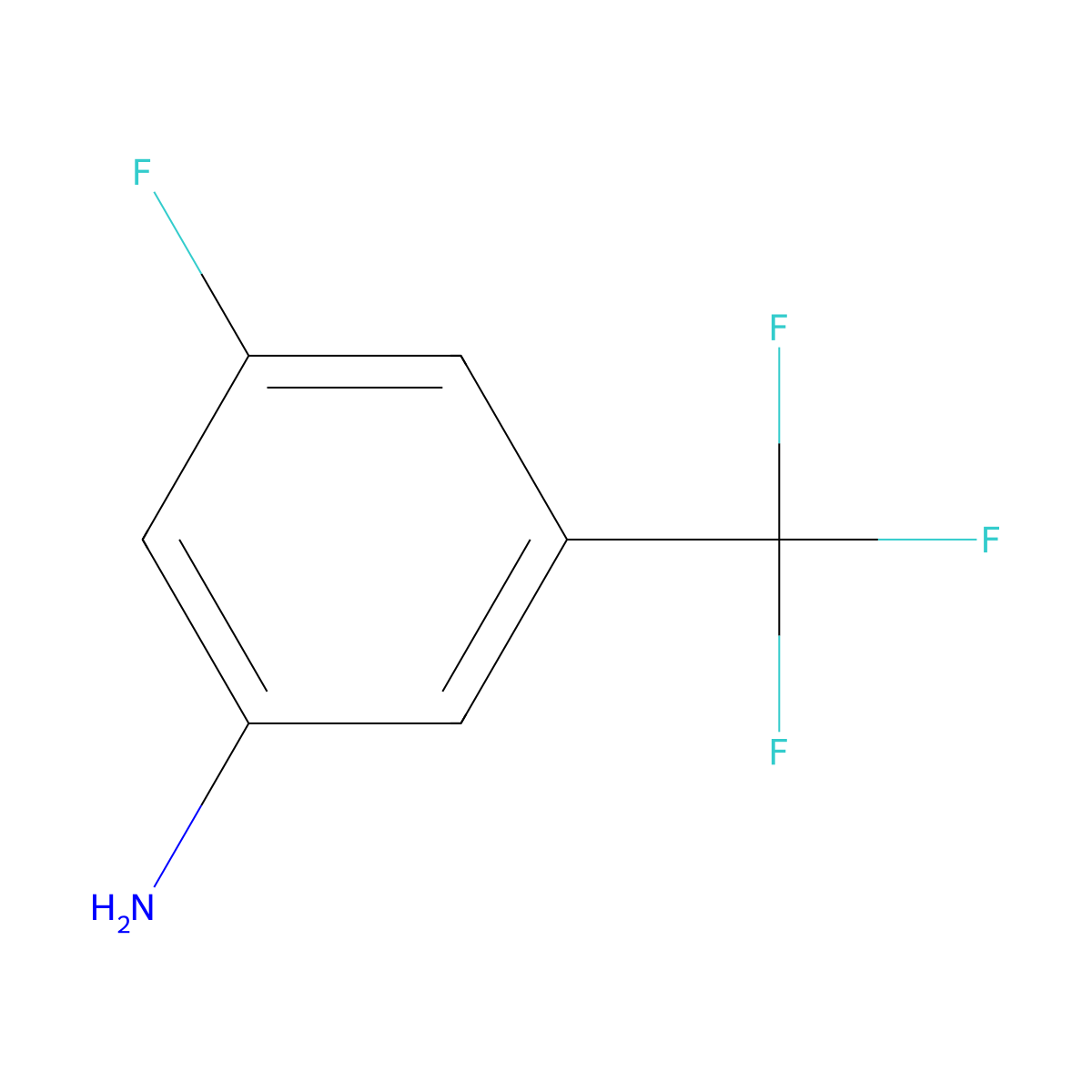 3-Amino-5-fluorobenzotrifluoride molecular structure, CAS 454-67-1