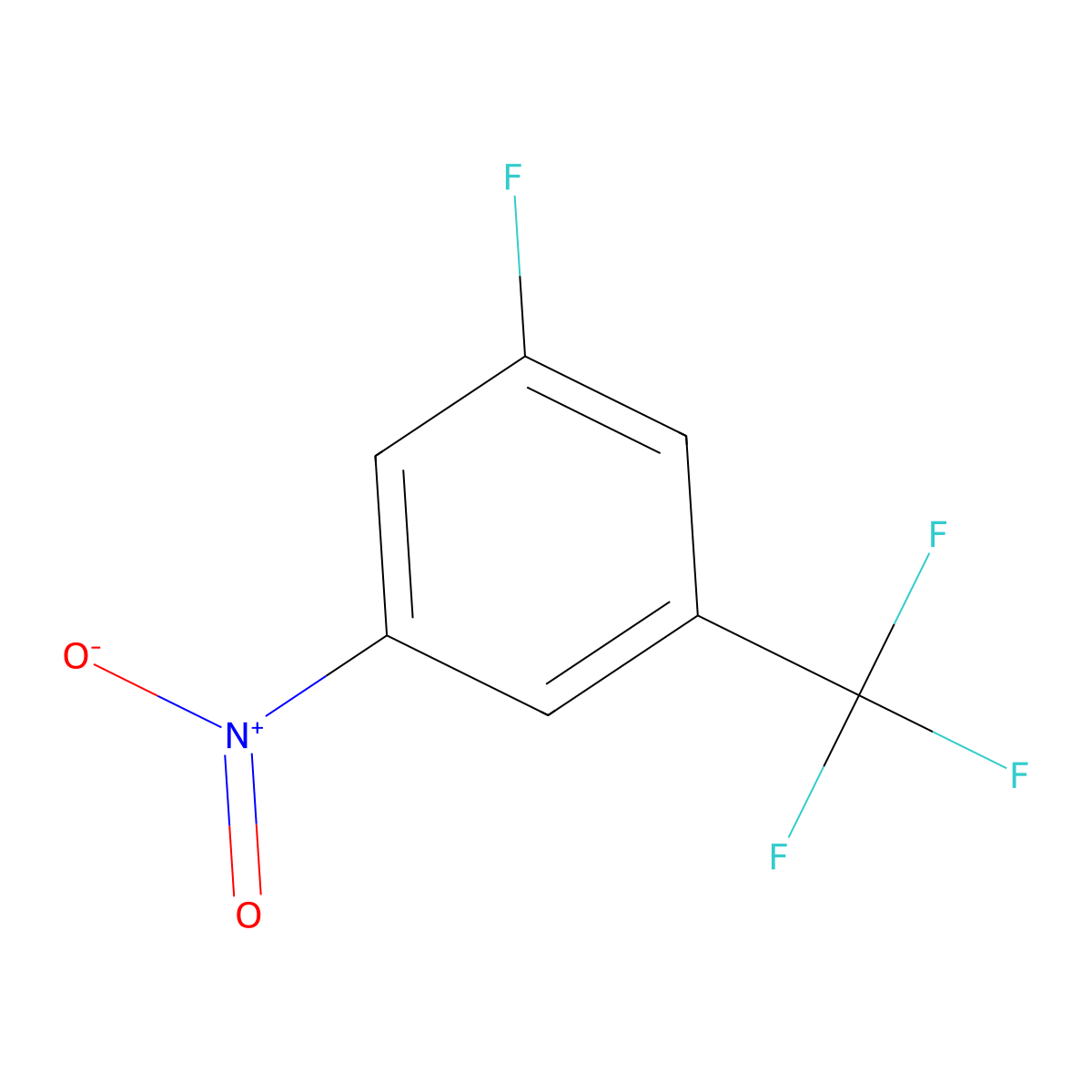 1-Fluoro-3-nitro-5-(trifluoromethyl)benzene molecular structure, CAS 454-73-9