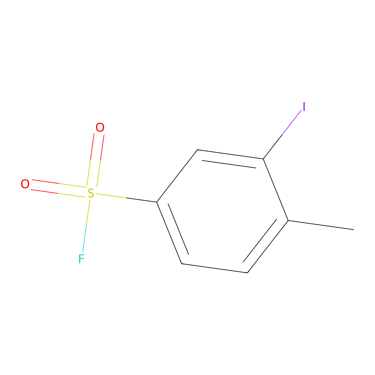 3-Iodo-4-methylbenzene-1-sulfonyl fluoride molecular structure, CAS 454-83-1