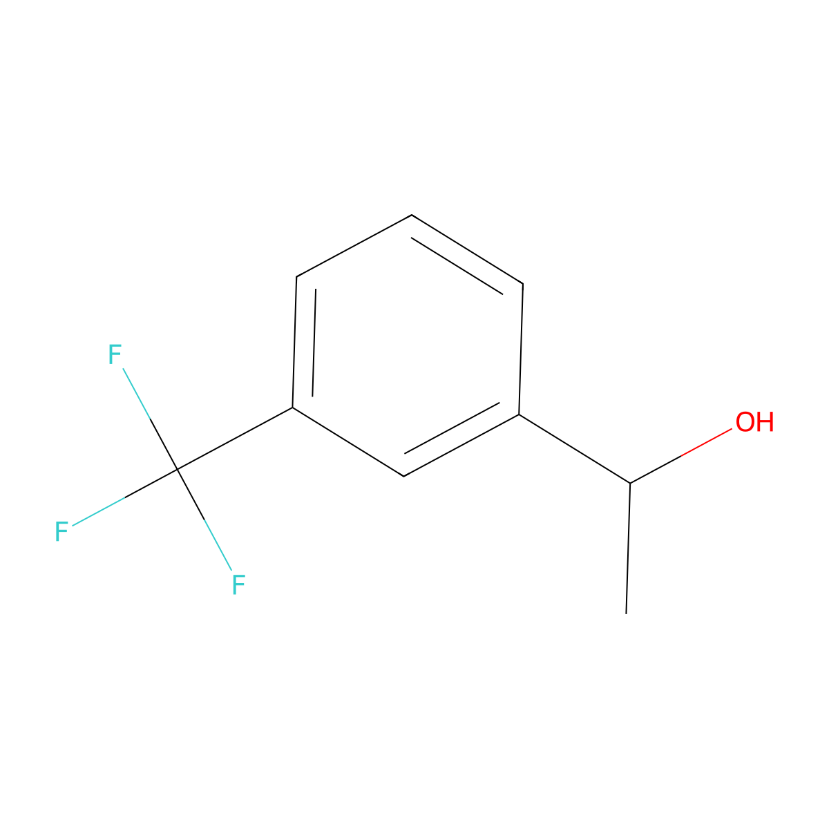1-(3-(Trifluoromethyl)phenyl)ethanol molecular structure, CAS 454-91-1
