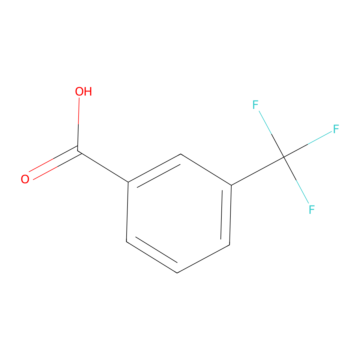 3-(Trifluoromethyl)benzoic acid molecular structure, CAS 454-92-2