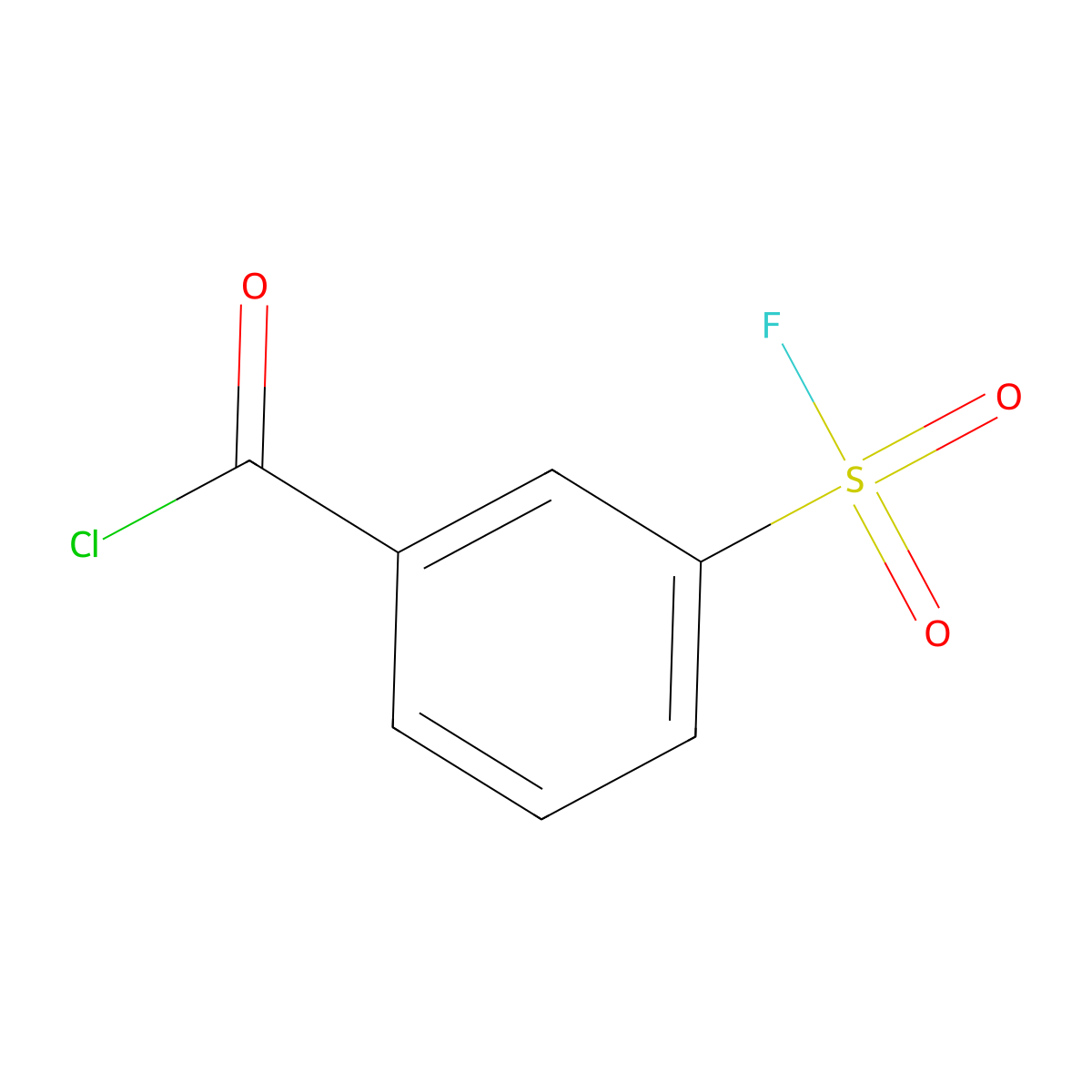Benzoyl chloride, 3-(fluorosulfonyl)- molecular structure, CAS 454-93-3
