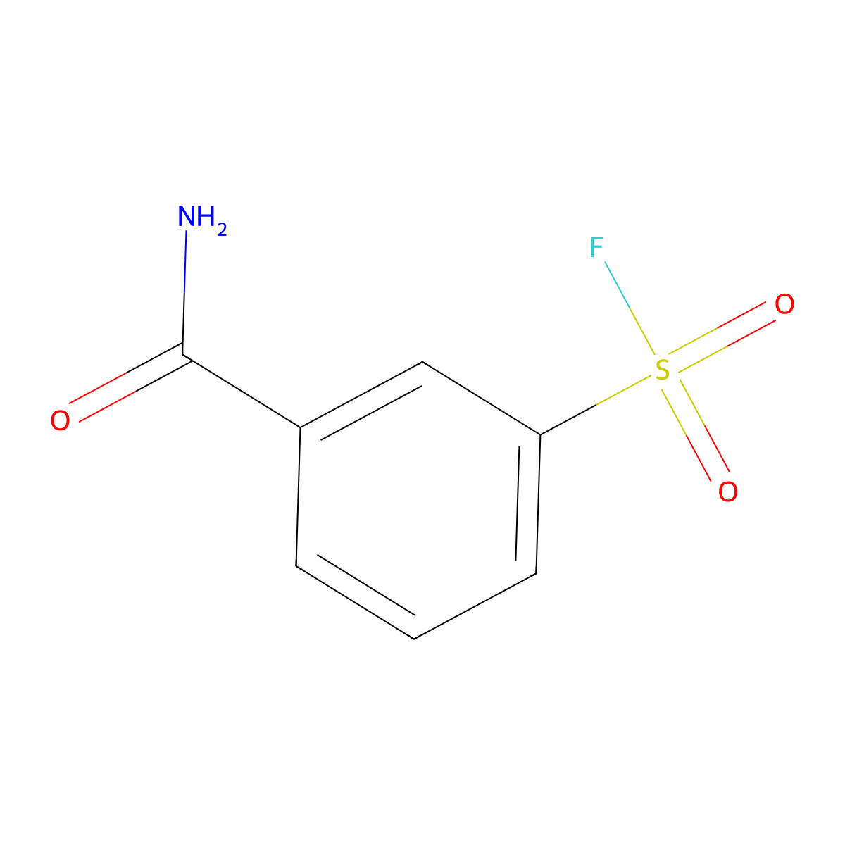 3-Carbamoylbenzene-1-sulfonyl fluoride molecular structure, CAS 454-94-4
