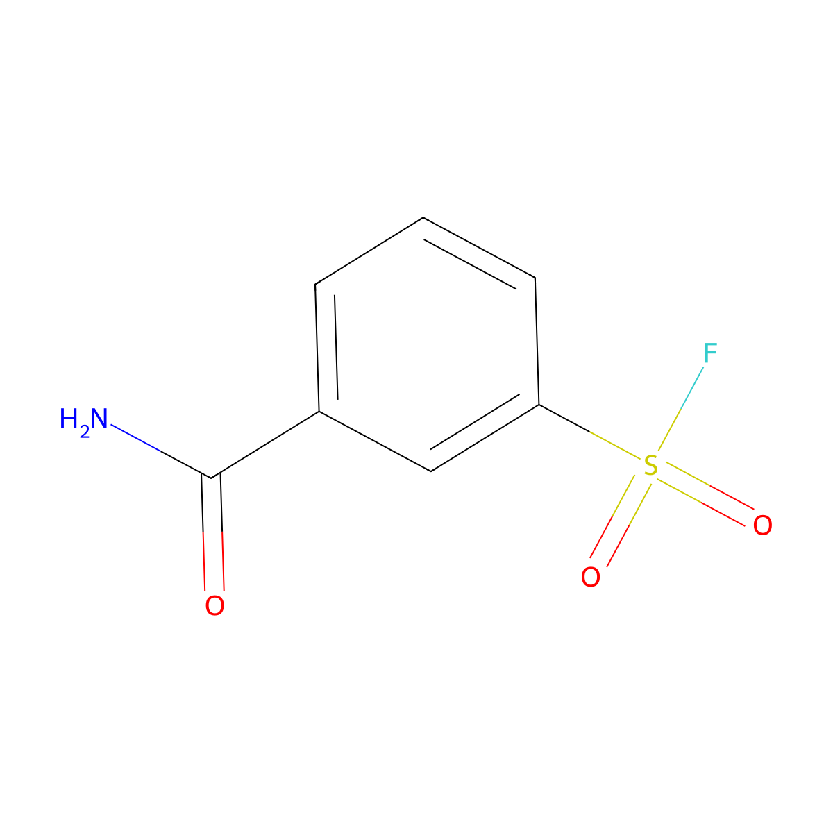 3-Carbamoylbenzene-1-sulfonyl fluoride molecular structure, CAS 454-94-4