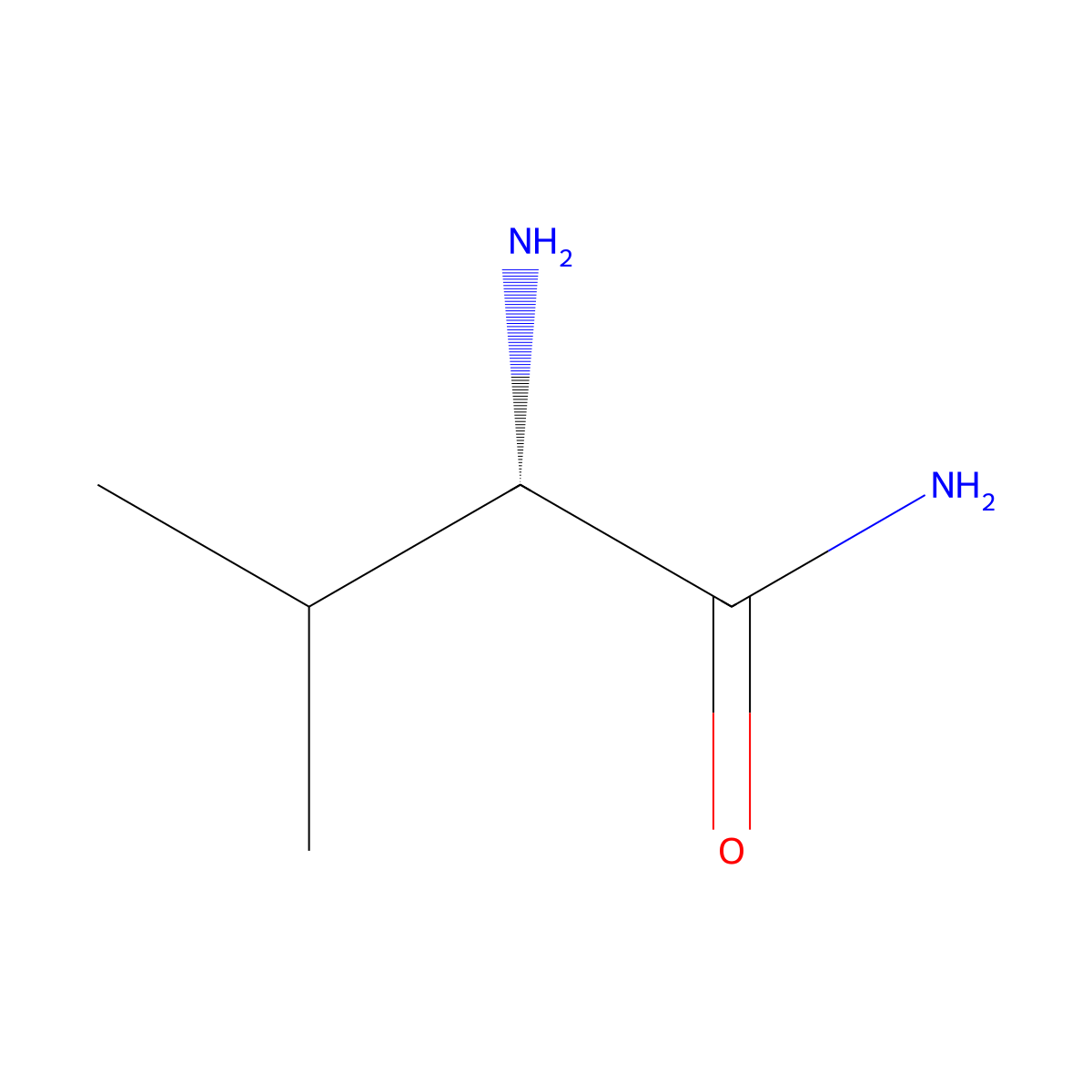 Valinamide molecular structure, CAS 4540-60-7