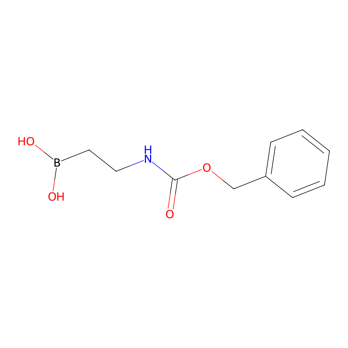 (2-(((Benzyloxy)carbonyl)amino)ethyl)boronic acid molecular structure, CAS 4540-87-8