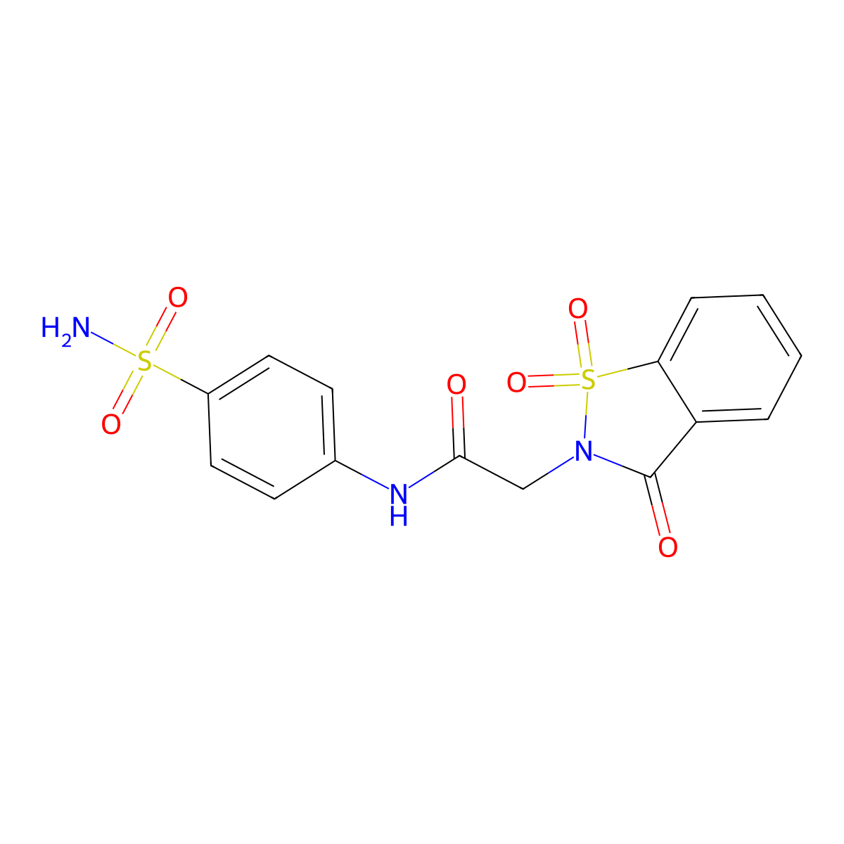 2-(1,1-dioxido-3-oxobenzo[d]isothiazol-2(3H)-yl)-N-(4-sulfamoylphenyl)acetamide molecular structure, CAS 454175-20-3