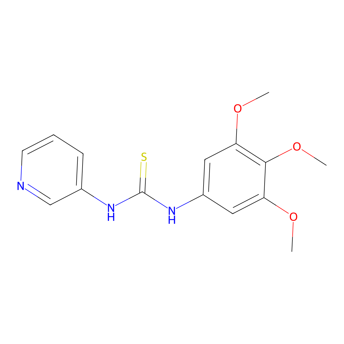 N-3-pyridinyl-N'-(3,4,5-trimethoxyphenyl)thiourea molecular structure, CAS 454177-40-3