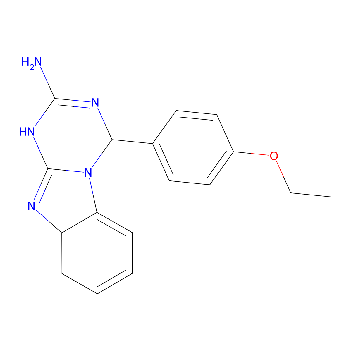 4-(4-Ethoxyphenyl)-1,4-dihydro[1,3,5]triazino[1,2-a]benzimidazol-2-amine molecular structure, CAS 454177-86-7