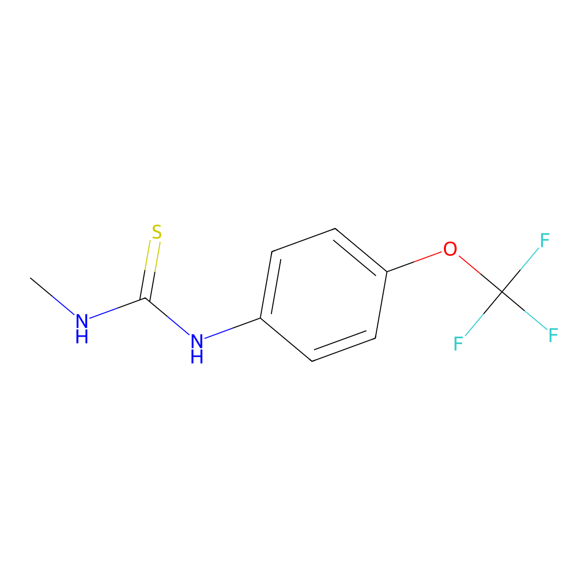 1-Methyl-3-[4-(trifluoromethoxy)phenyl]thiourea molecular structure, CAS 454178-55-3