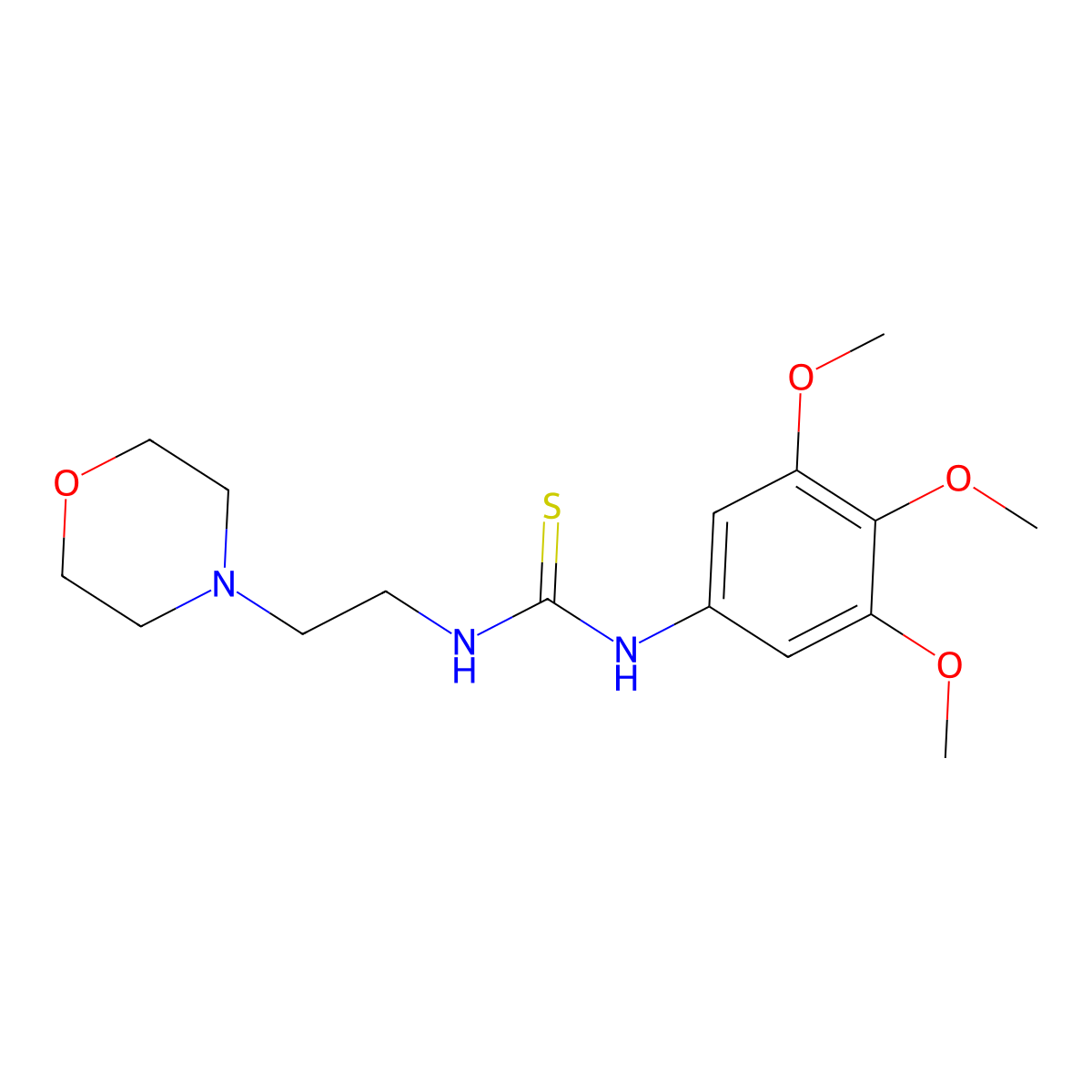 1-(2-Morpholin-4-ylethyl)-3-(3,4,5-trimethoxyphenyl)thiourea molecular structure, CAS 454179-09-0