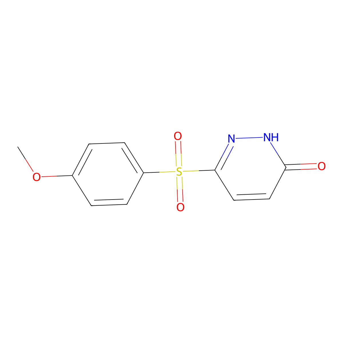 6-[(4-methoxyphenyl)sulfonyl]pyridazin-3(2H)-one molecular structure, CAS 454181-51-2