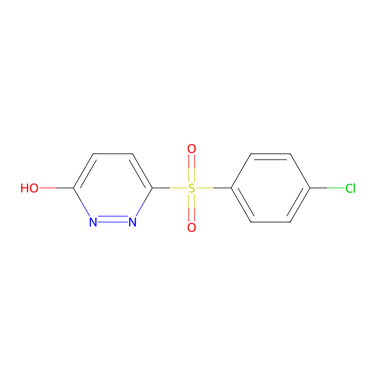 6-[(4-Chlorophenyl)sulfonyl]-3-pyridazinol molecular structure, CAS 454181-53-4
