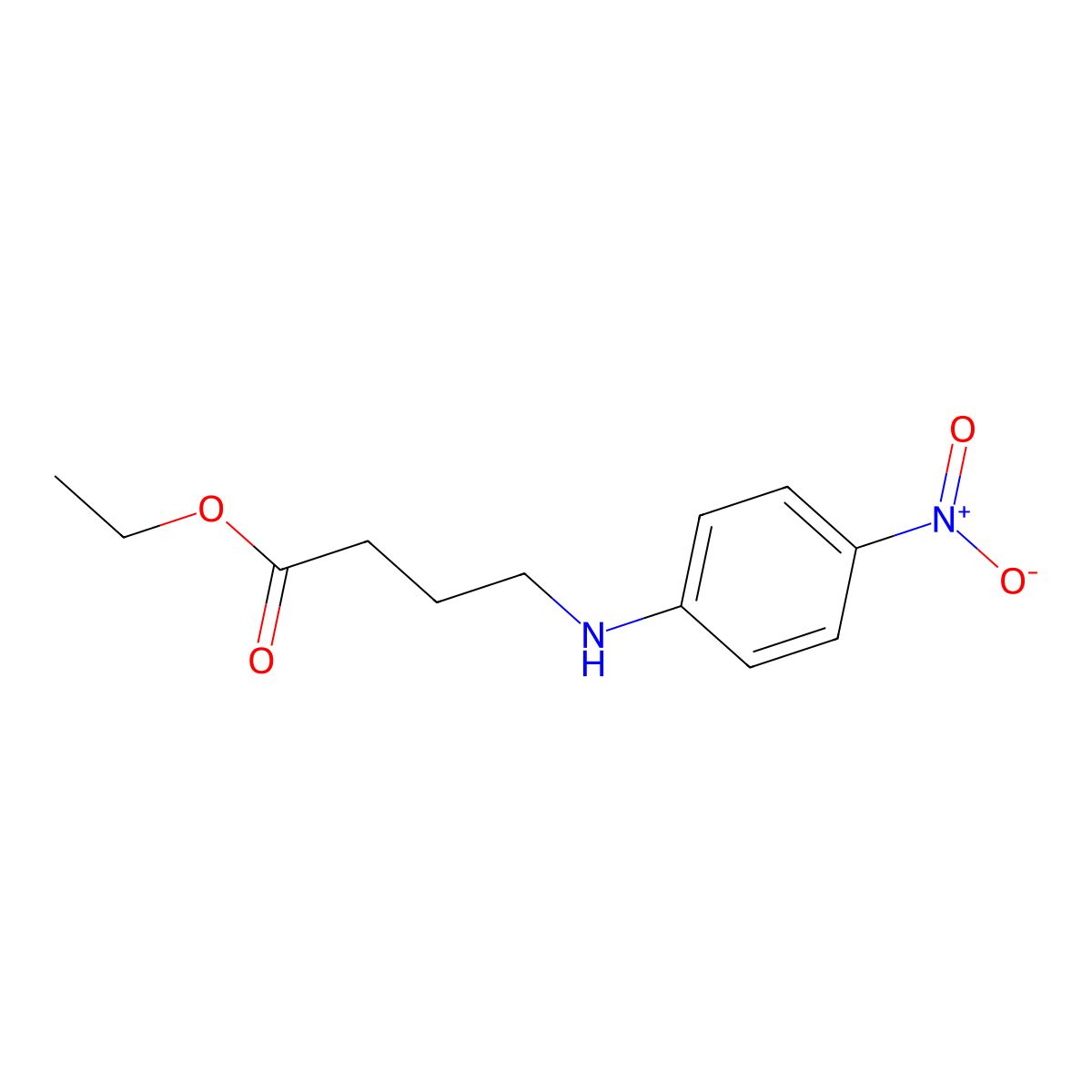 Ethyl 4-[(4-nitrophenyl)amino]butanoate molecular structure, CAS 454183-29-0